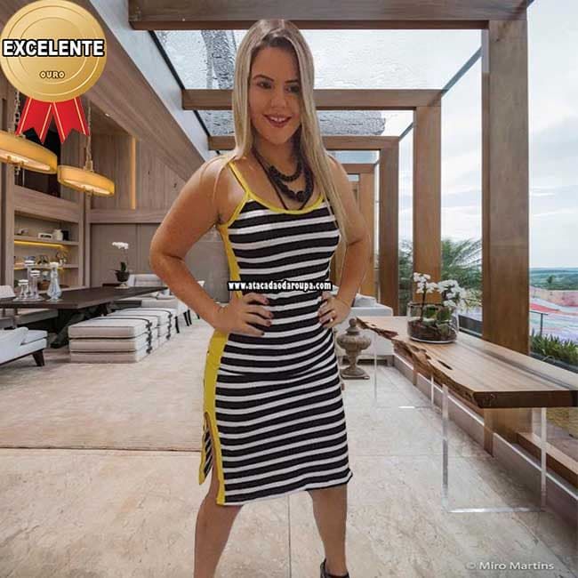 Vestido Listrados e Lisos M
