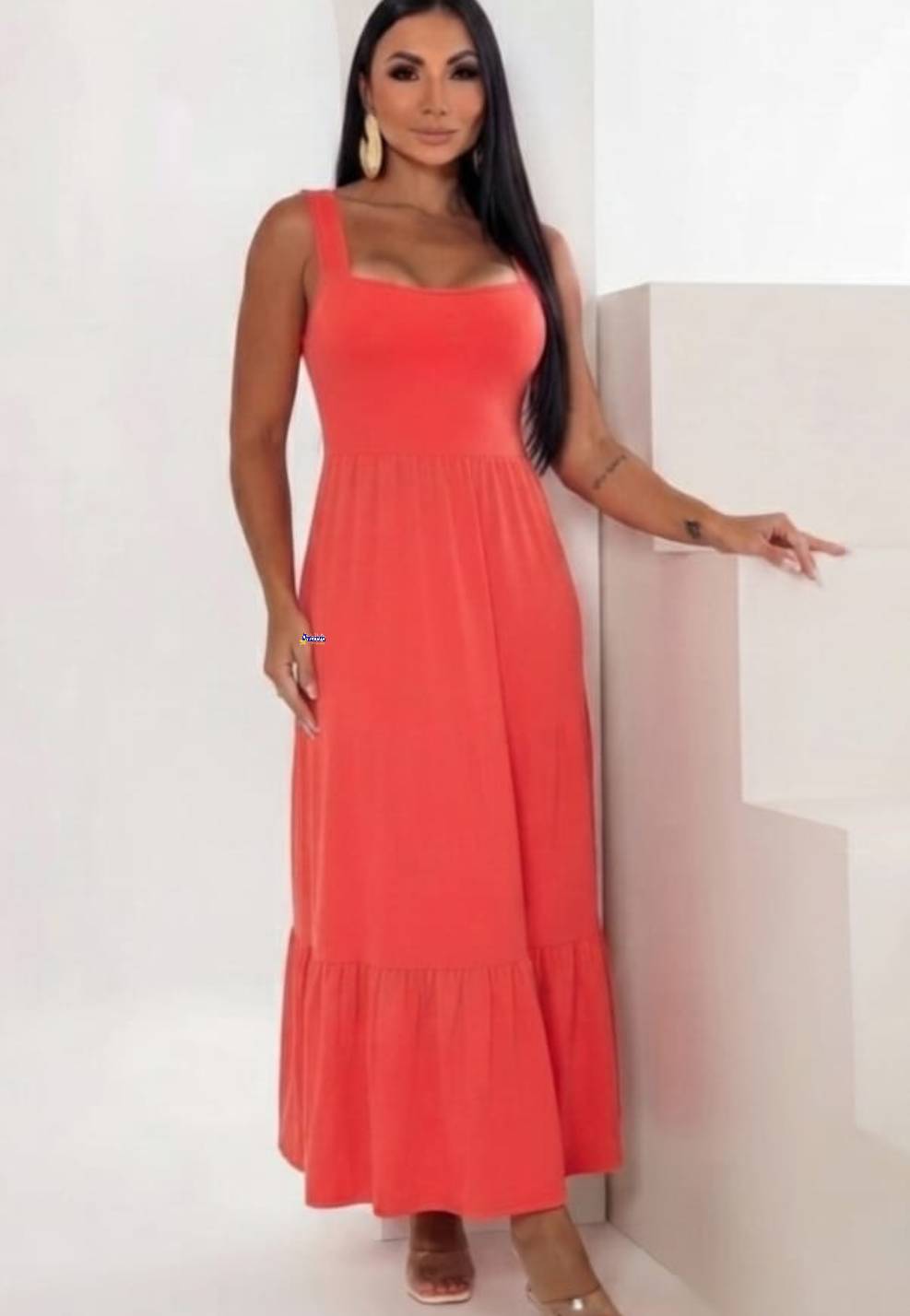 Vestido Longo Alça Analu Vestido Longo Alça Analu