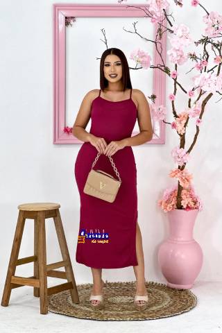 Vestido Longo Alça Bárbara
