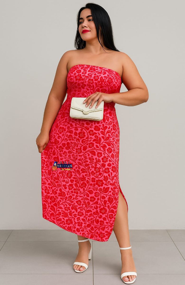 Vestido Longo Lastex Tomara Que Caia