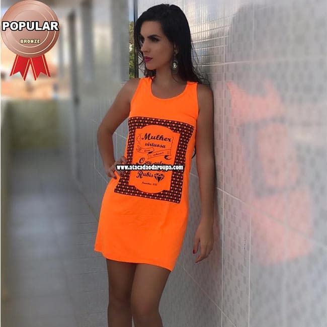 Vestido Regata Curto Feminina.