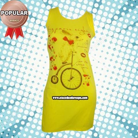 Vestido Regata Curto Feminina.