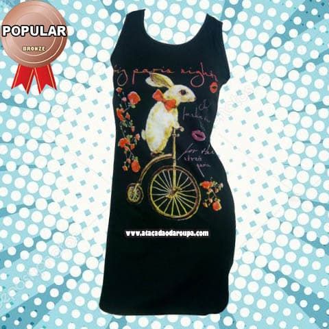Vestido Regata Curto Feminina.