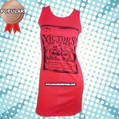 Vestido Regata Curto Feminina.