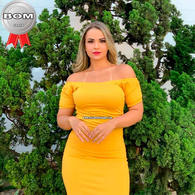 Vestido Liso de Crepe