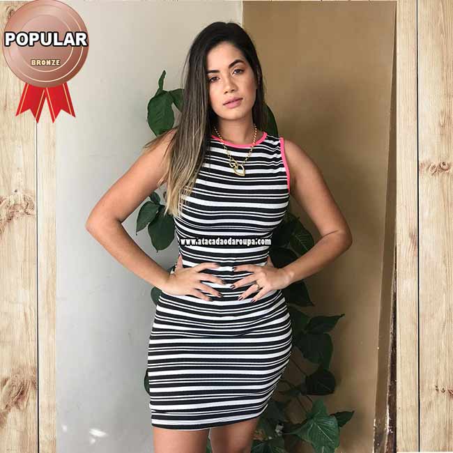 Vestidos Listrados Crepe M
