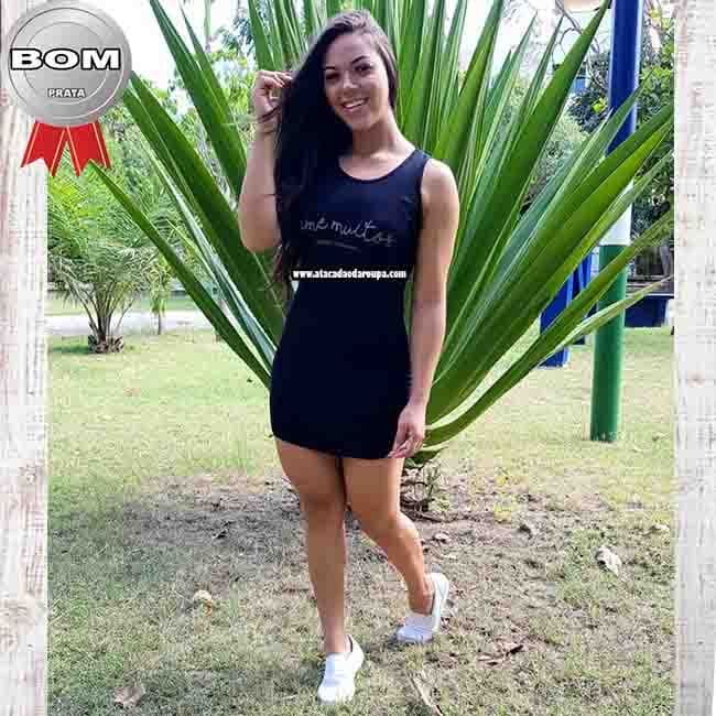 Vestido Fio Torcido Listrado e Liso M
