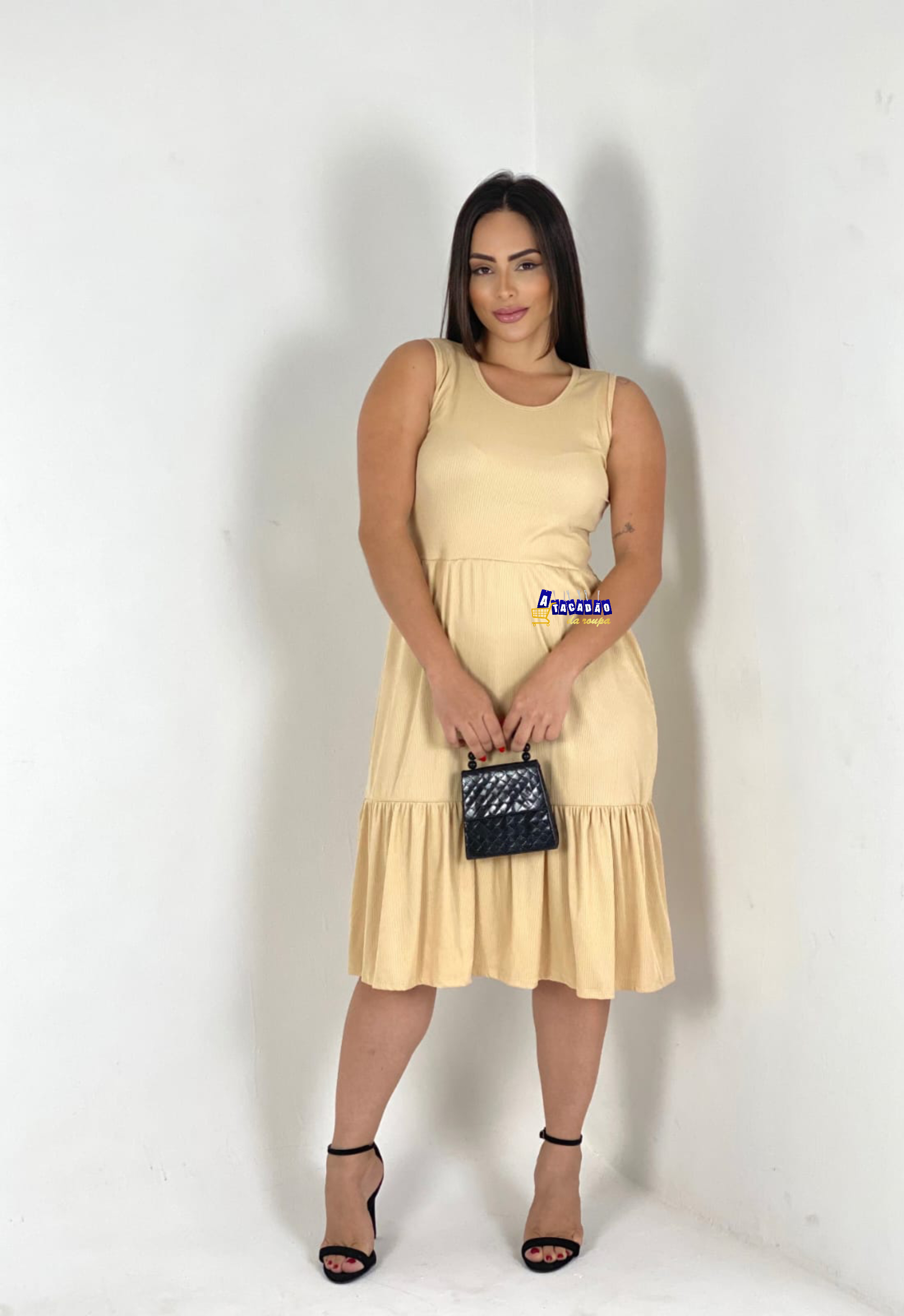 Vestido Regata Com Babado